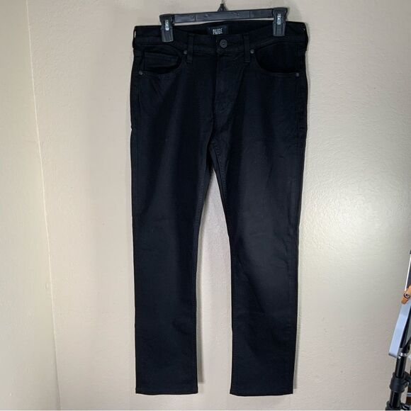 New Paige Federal Black Shadow Slim Fit Jeans E14